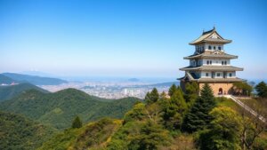 岐阜県金華山の頂上