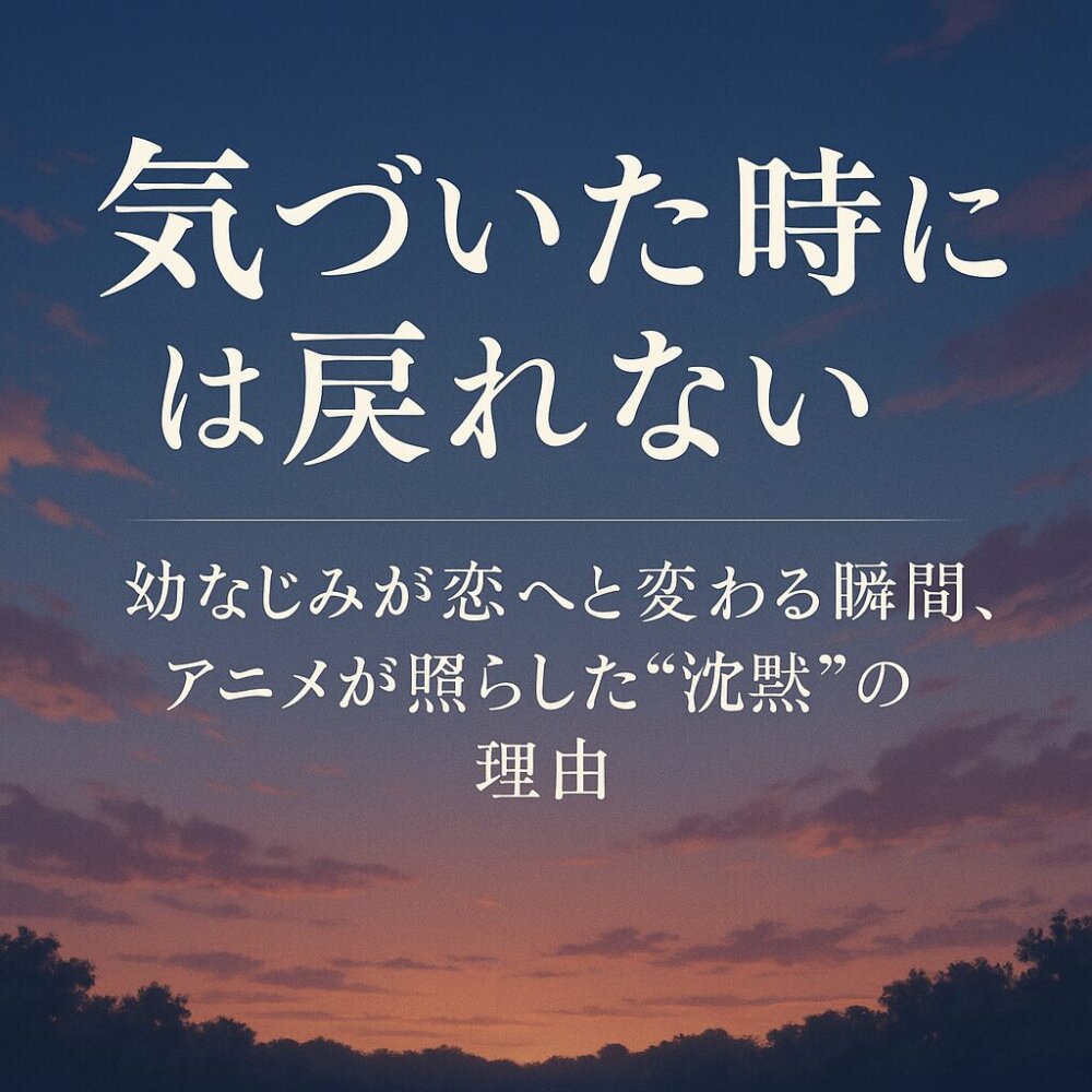 気づいた時には戻れない