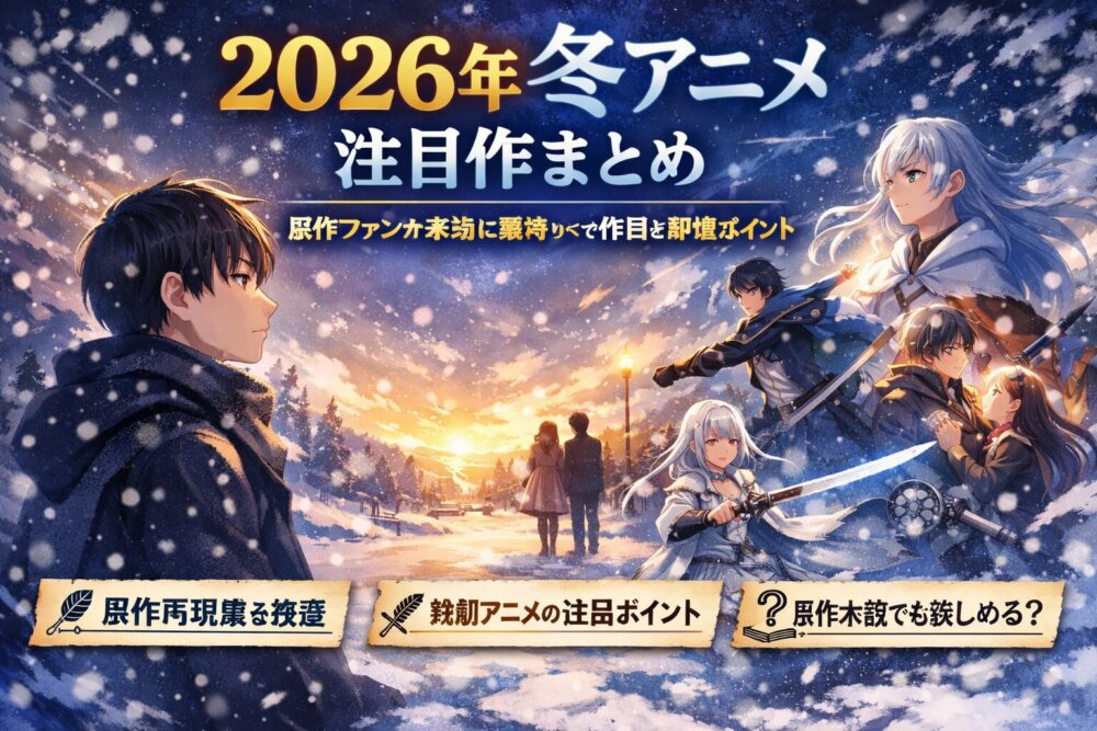 2026年冬アニメの、まとめ